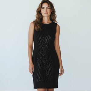 CACHE’ - SIZE 12 - DARK NAVY & SWAROVSKI STONES - VERY FITTED - GREAT COND - S